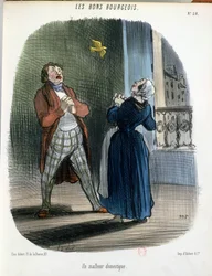 En hushållshändelse, från "Les Bons Bourgeois", ca 1835-40